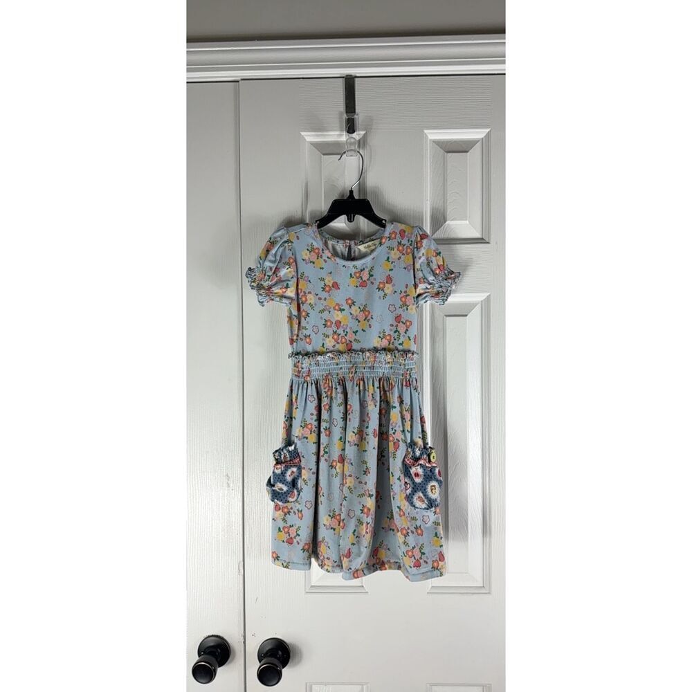 Matilda Jane Girls Adventure Begins Chalkboard Doodles Floral Dress Size 6